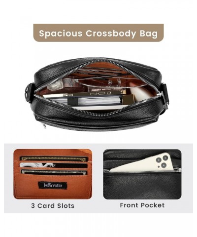 Crossbody Bags for Women - Small PU Crossbody Purse Trendy Shoulder Bag with Adjustable Strap Crossbody Handbags Black $7.69 ...