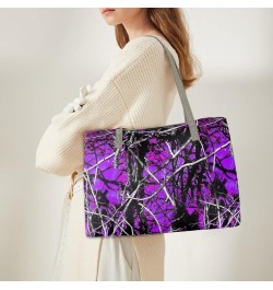 Women's Tote Handbags,Shoulder Bags for Women,Large Leather Purses for Women Purple Camo $25.75 Hobo Bags