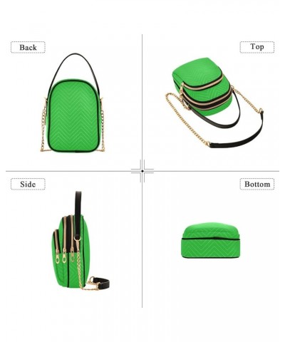 Turquoise Green Crossbody Handbags Zip Cell Phone Purse Womens Leather Handbags Purses Malachite $11.18 Shoulder Bags