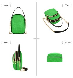 Turquoise Green Crossbody Handbags Zip Cell Phone Purse Womens Leather Handbags Purses Malachite $11.18 Shoulder Bags