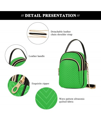 Turquoise Green Crossbody Handbags Zip Cell Phone Purse Womens Leather Handbags Purses Malachite $11.18 Shoulder Bags