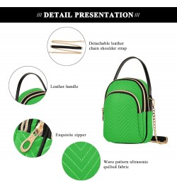 Turquoise Green Crossbody Handbags Zip Cell Phone Purse Womens Leather Handbags Purses Malachite $11.18 Shoulder Bags