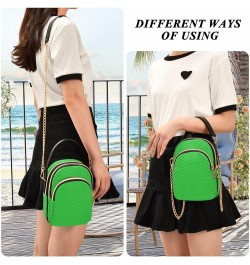 Turquoise Green Crossbody Handbags Zip Cell Phone Purse Womens Leather Handbags Purses Malachite $11.18 Shoulder Bags