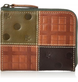 Laugh Rough No. 77005 L-Shaped Zipper Mini Wallet, Genuine Leather, Italian Leather, Coin Purse, Vegetable Tannin, Nadaya Gre...