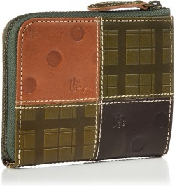 Laugh Rough No. 77005 L-Shaped Zipper Mini Wallet, Genuine Leather, Italian Leather, Coin Purse, Vegetable Tannin, Nadaya Gre...