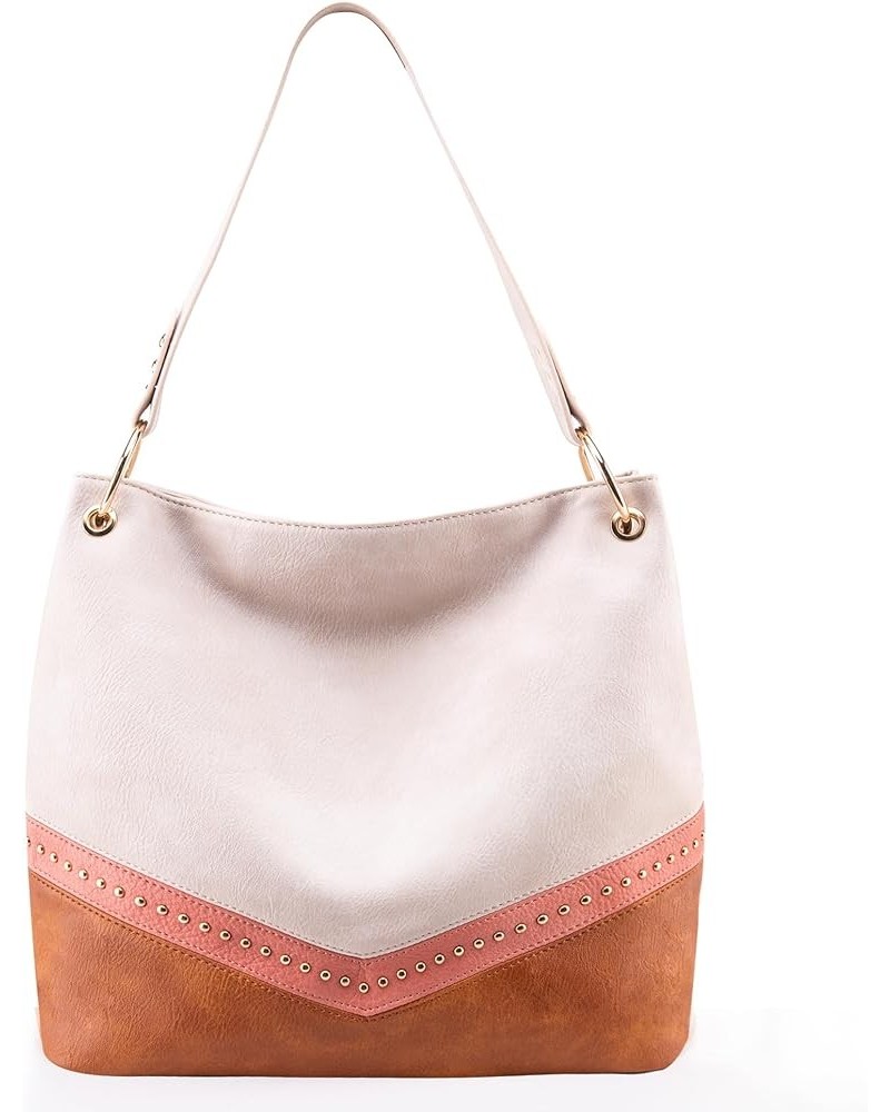 Hobo Bag Purses and Handbags for Women Top Handle Handbags with Pockets Zipper C-pink $14.24 Totes