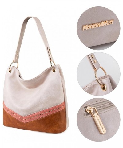 Hobo Bag Purses and Handbags for Women Top Handle Handbags with Pockets Zipper C-pink $14.24 Totes