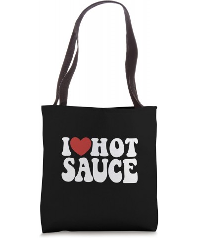 Funny, I love (heart) hot Sauce spicy food novelty Tote Bag $13.32 Totes