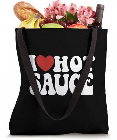 Funny, I love (heart) hot Sauce spicy food novelty Tote Bag $13.32 Totes