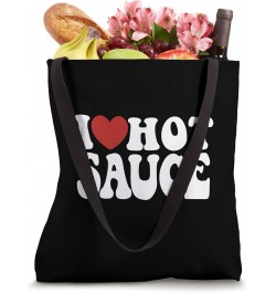 Funny, I love (heart) hot Sauce spicy food novelty Tote Bag $13.32 Totes