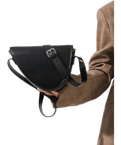 Women Classic Saddle Shoulder Bag Clutch Purse Underarm Handbag PU Leather Crossbody Bag Trendy Small Purse, Black Black $25....