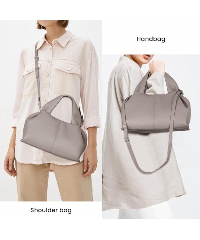 Satchel Purses and Handbags for Women Faux Leather Clutch Purse Cloud Tote Shoulder Bags Fashion Hobo Crossbody Bag Grey L $2...