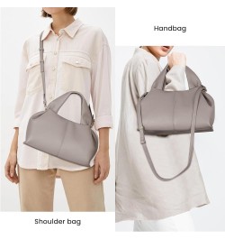 Satchel Purses and Handbags for Women Faux Leather Clutch Purse Cloud Tote Shoulder Bags Fashion Hobo Crossbody Bag Grey L $2...