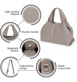 Satchel Purses and Handbags for Women Faux Leather Clutch Purse Cloud Tote Shoulder Bags Fashion Hobo Crossbody Bag Grey L $2...