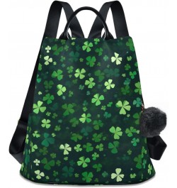 St Patricks Leaves Green Womens Backpack Purse Anti Theft Travel Backpack Shoulder Bag Casual Daypack for Work Travel Ladies ...