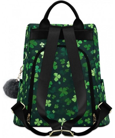 St Patricks Leaves Green Womens Backpack Purse Anti Theft Travel Backpack Shoulder Bag Casual Daypack for Work Travel Ladies ...