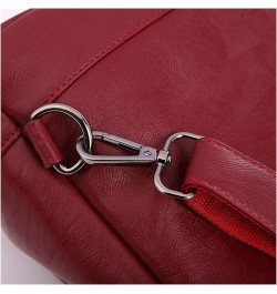 Backpack Female Shoulder Bag Luxury Leather Women Backpack Travel Bags Bagpack (Color : Red, Size : 28X35X16cm) 28X35X16cm Bl...