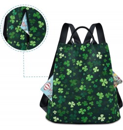 St Patricks Leaves Green Womens Backpack Purse Anti Theft Travel Backpack Shoulder Bag Casual Daypack for Work Travel Ladies ...