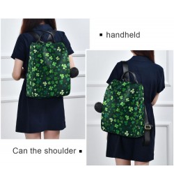 St Patricks Leaves Green Womens Backpack Purse Anti Theft Travel Backpack Shoulder Bag Casual Daypack for Work Travel Ladies ...