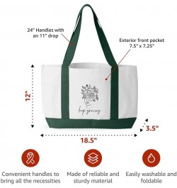 Keep Growing Cruiser Tote Bag - Esotericism Stuff - Mindfulness Themed Stuff White Navy $13.63 Totes