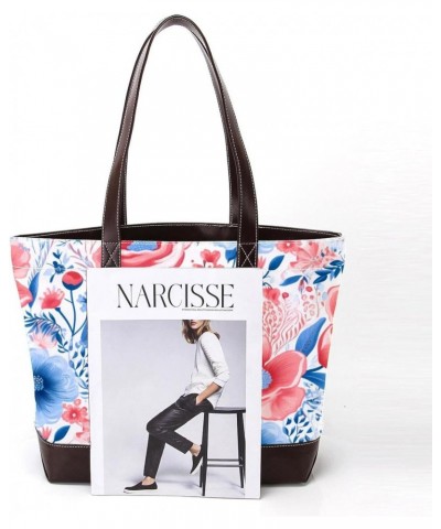 The Tote Bag For Women,Tote Bag With Zipper,Canvas Tote Bag,Bright and Happy Floral Handbags $19.52 Totes