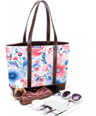 The Tote Bag For Women,Tote Bag With Zipper,Canvas Tote Bag,Bright and Happy Floral Handbags $19.52 Totes