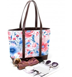 The Tote Bag For Women,Tote Bag With Zipper,Canvas Tote Bag,Bright and Happy Floral Handbags $19.52 Totes