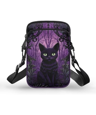 Toddler Crossbody Bag Kids Messenger Bag Over Shoulder Purse Black Cat Purple $12.97 Shoulder Bags