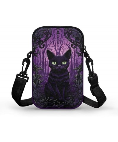 Toddler Crossbody Bag Kids Messenger Bag Over Shoulder Purse Black Cat Purple $12.97 Shoulder Bags