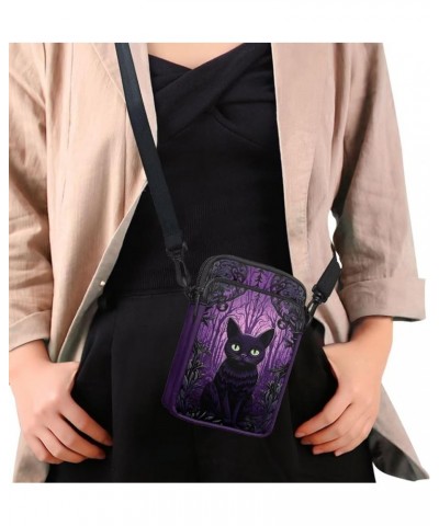 Toddler Crossbody Bag Kids Messenger Bag Over Shoulder Purse Black Cat Purple $12.97 Shoulder Bags