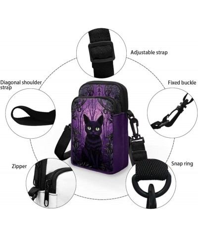 Toddler Crossbody Bag Kids Messenger Bag Over Shoulder Purse Black Cat Purple $12.97 Shoulder Bags