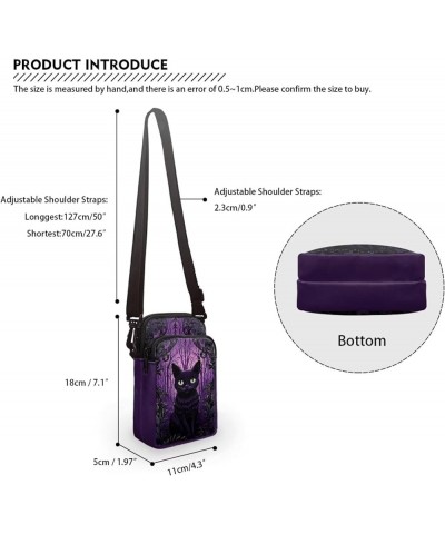 Toddler Crossbody Bag Kids Messenger Bag Over Shoulder Purse Black Cat Purple $12.97 Shoulder Bags