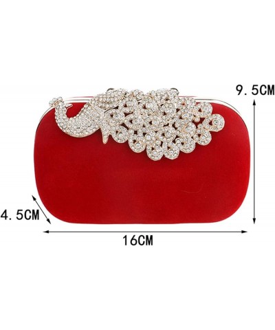 Women Temperament Velvet Banquet Bag Dinner Clutch Party Evening Dress Clutch Bag Purple C $19.97 Evening Bags