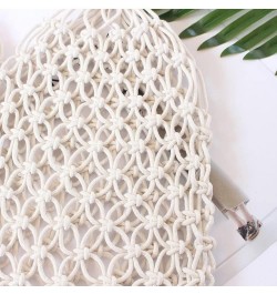 Beach Tote Bag for Women, Cotton Thread Mesh Handbag Woven Bag Summer Straw Beach Bag Hollow Shoulder Bag Beige $10.59 Should...