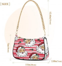 Crossbody Bags for Women Shoulder Purse Santa and Holly Handbags Stylish Clutch Purse with Chain Strap $16.19 Totes