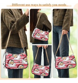 Crossbody Bags for Women Shoulder Purse Santa and Holly Handbags Stylish Clutch Purse with Chain Strap $16.19 Totes