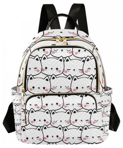 Small Backpack for Women Travel Bag Cute Kitten Cat Daypack Purse Fashion Shoulder Bag Rucksack Medium A318 $10.40 Backpacks