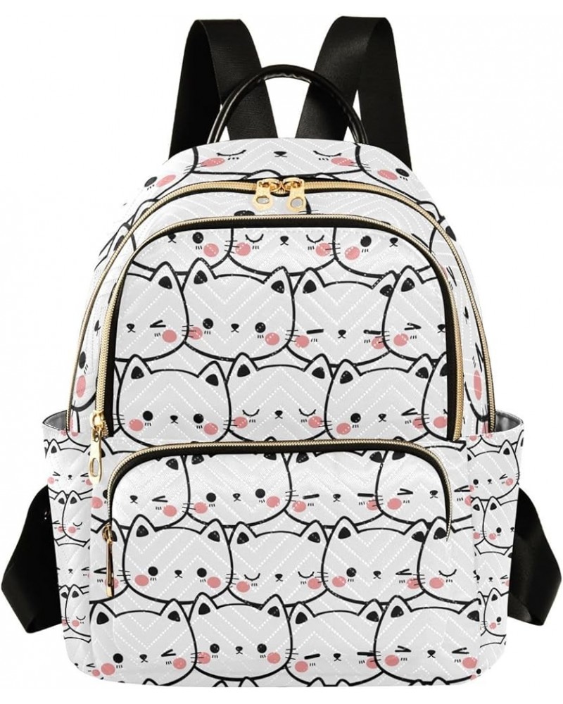 Small Backpack for Women Travel Bag Cute Kitten Cat Daypack Purse Fashion Shoulder Bag Rucksack Medium A318 $10.40 Backpacks