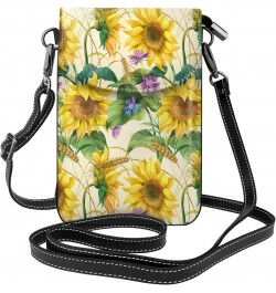 Small Crossbody Phone Bags for Women Leather Cell Phone Purse Lightweight Cell Phone Wallet Girls Shoulder Bag Sunflowers $15...