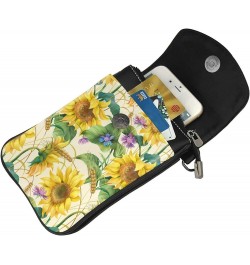 Small Crossbody Phone Bags for Women Leather Cell Phone Purse Lightweight Cell Phone Wallet Girls Shoulder Bag Sunflowers $15...