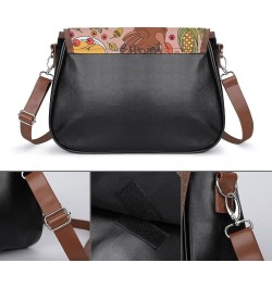 Leather Hobo Bags Women's Crossbody Shoulder Bag Classic City Top Handle Satchels Geometric Graffiti Color13 $25.46 Hobo Bags