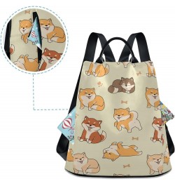 Vintage Flamingo Women Anti-theft Backpack Lightweight Daypack Cute Dogs $17.63 Backpacks