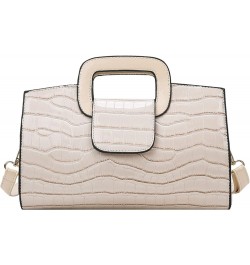 Top Handle Satchel Women Vintage Flap Tote Clutch Handbag Crossbody Shoulder Bag Purse Y-vogue Cream $19.31 Totes