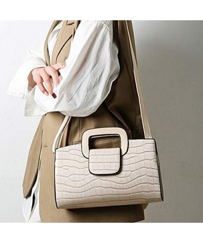 Top Handle Satchel Women Vintage Flap Tote Clutch Handbag Crossbody Shoulder Bag Purse Y-vogue Cream $19.31 Totes