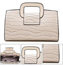 Top Handle Satchel Women Vintage Flap Tote Clutch Handbag Crossbody Shoulder Bag Purse Y-vogue Cream $19.31 Totes