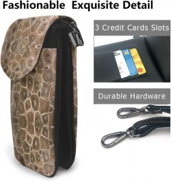 women leather Cell Phone Purse Petoskey Stone picture Multifunction,Soft, durable,Convenient for daily use and travel, Black,...