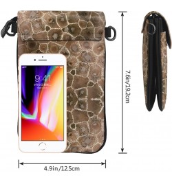 women leather Cell Phone Purse Petoskey Stone picture Multifunction,Soft, durable,Convenient for daily use and travel, Black,...