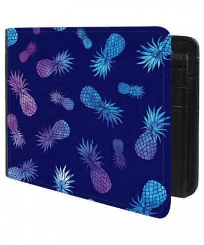 Unique Desige Pattern - Nebula Color Pineapple, Slim Front Pocket Wallet Billfold RFID Blocking $11.46 Wallets