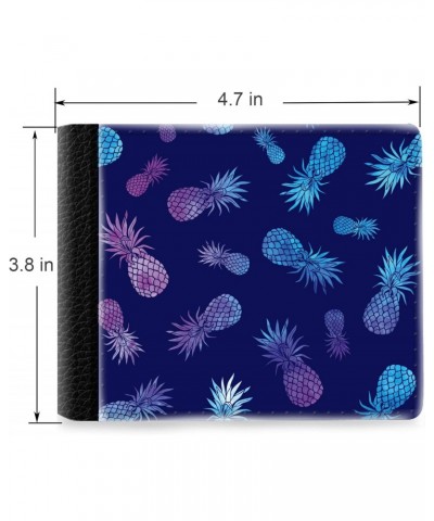 Unique Desige Pattern - Nebula Color Pineapple, Slim Front Pocket Wallet Billfold RFID Blocking $11.46 Wallets