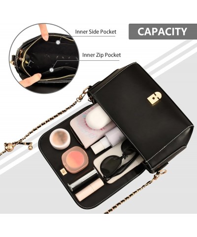 Crossbody Bags for Women Trendy Women's Black Shoulder Bag Small PU Leather Flap Cross Body Bag Handbags Pattern9 $22.13 Cros...